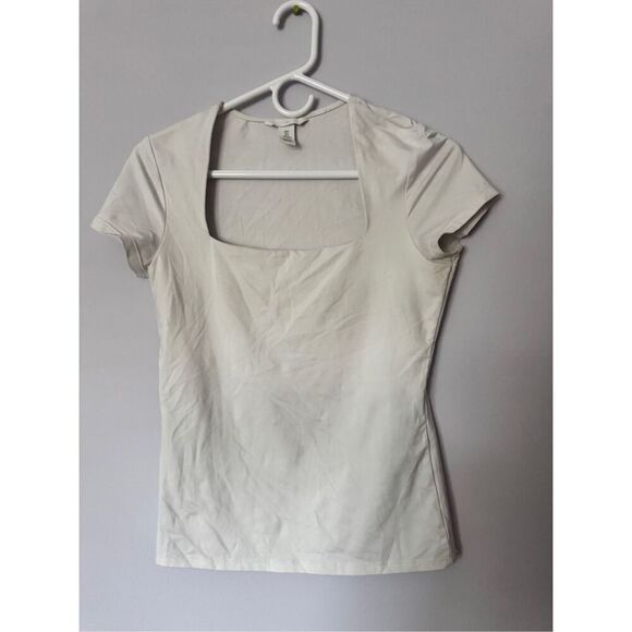 H&M women’s white square neck top size small - Picture 1 of 3